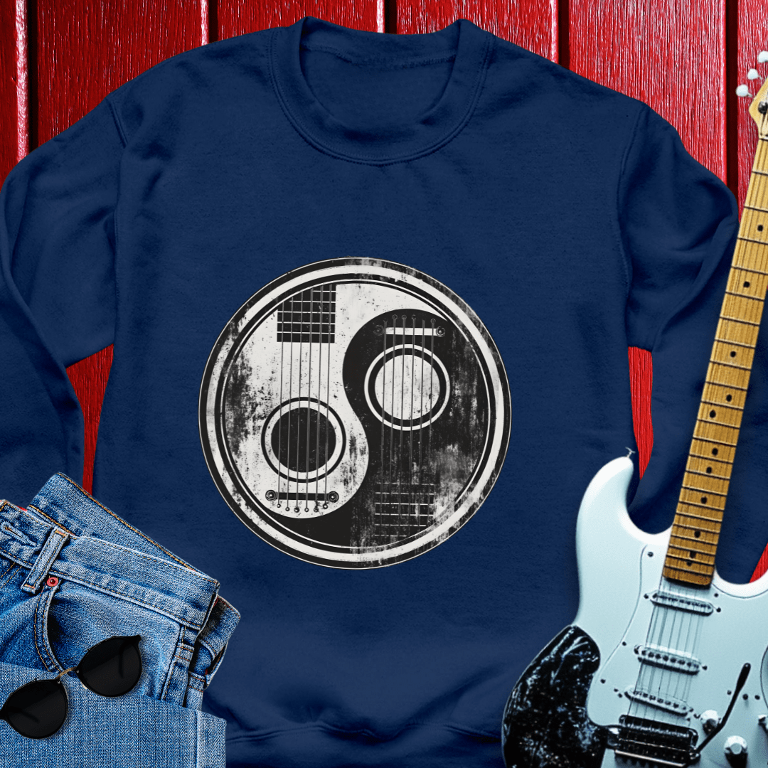 Distressed Yin/Yang Crewneck