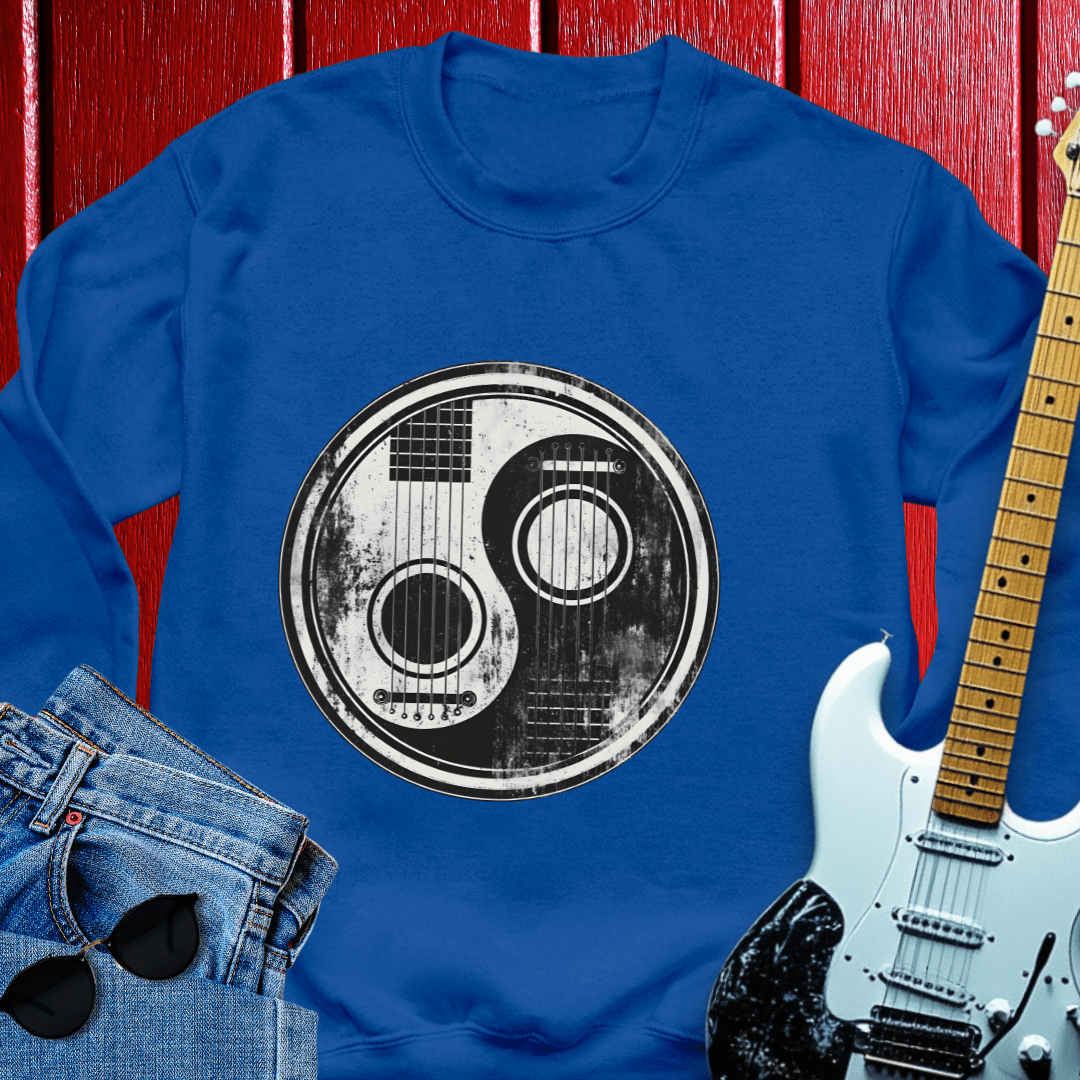 Distressed Yin/Yang Crewneck