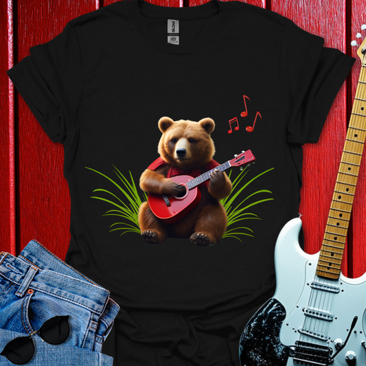 Brown Bear Plays Guitar T-shirt