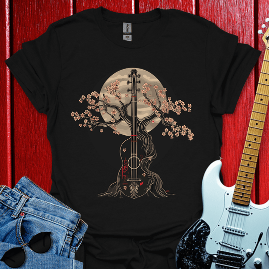 Cherry Blooms Guitar T-shirt