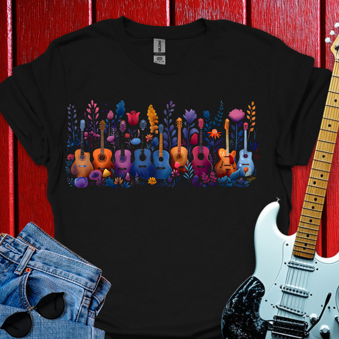 Floral Guitars T-shirt