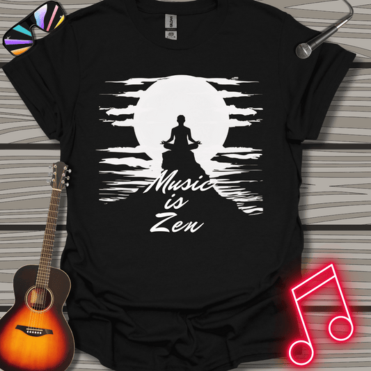 Monochrome Music Is Zen T-shirt