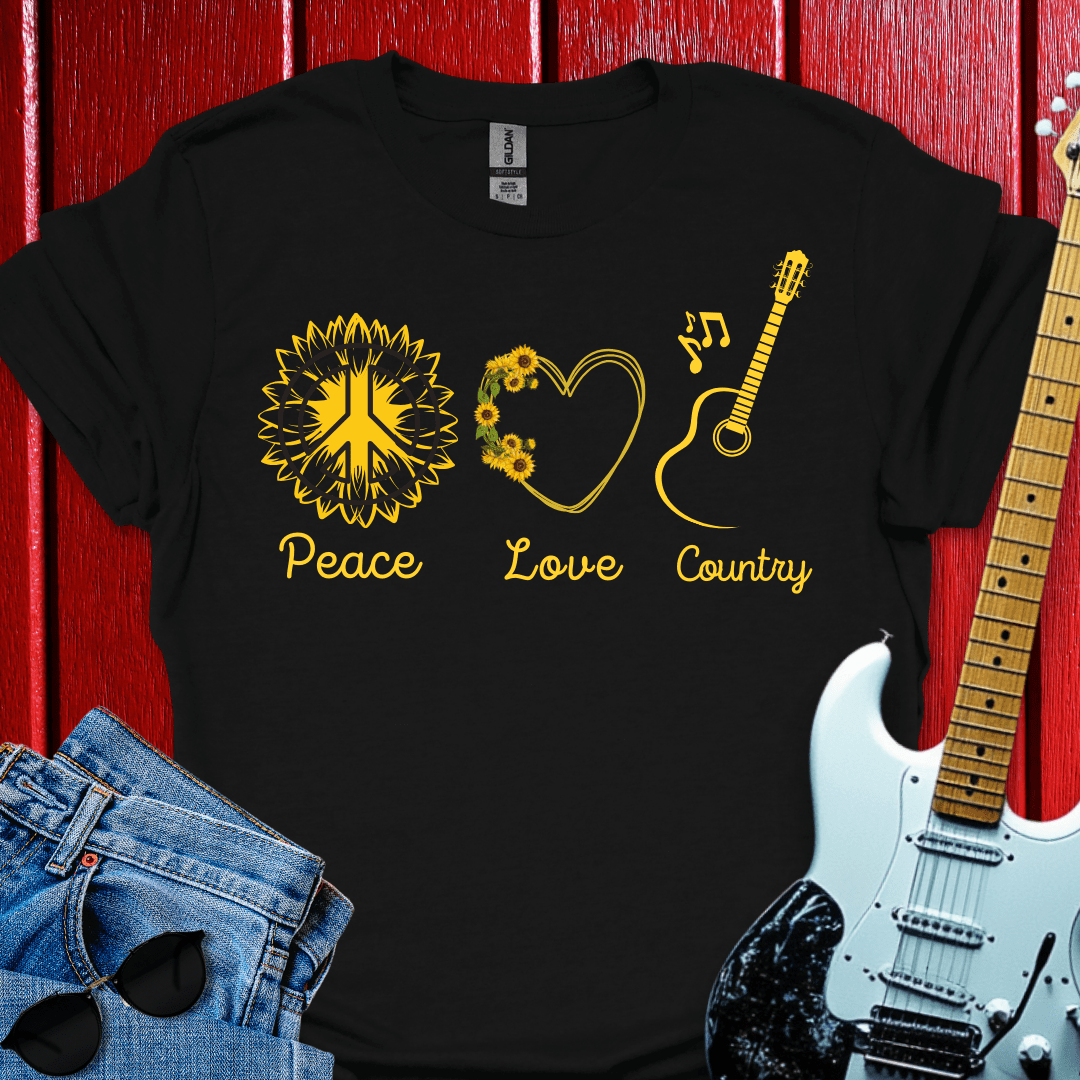 Peace, Love And Country T-shirt