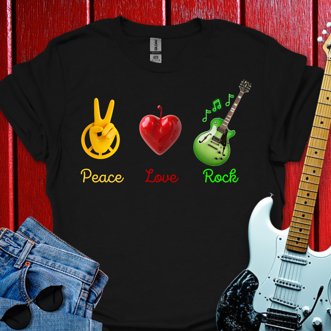 Peace, Love And Rock T-shirt