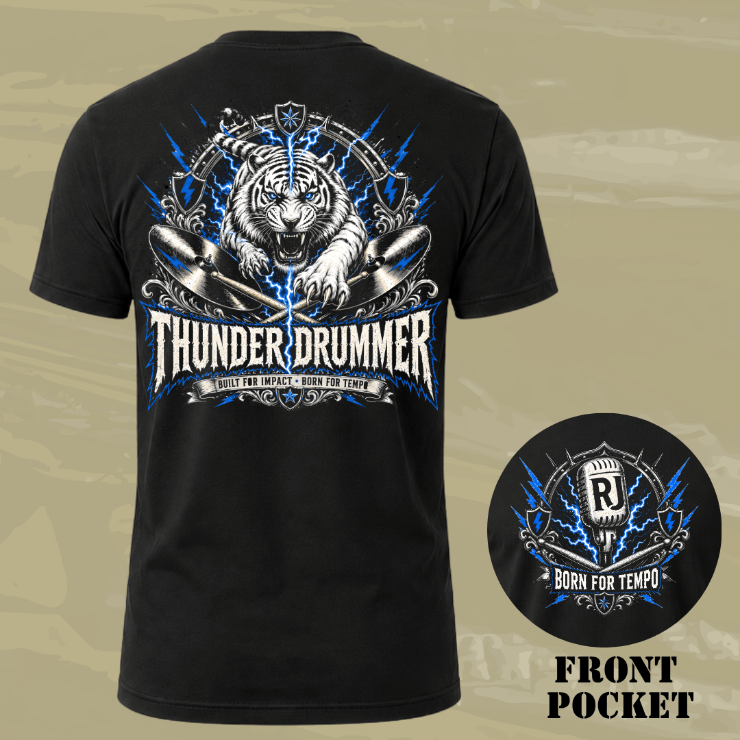 Thunder Drummer Back T-shirt