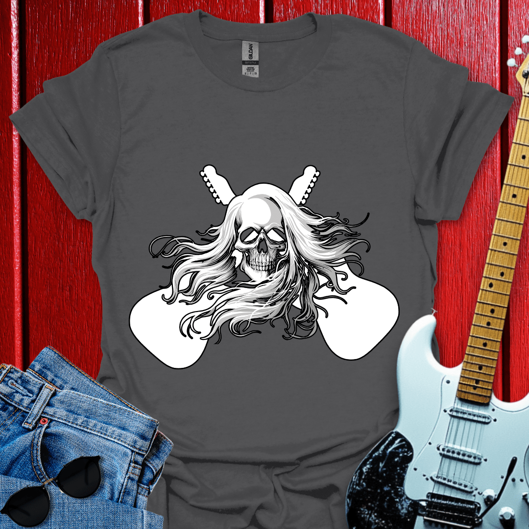 Cross Guitars and Skull T-shirt