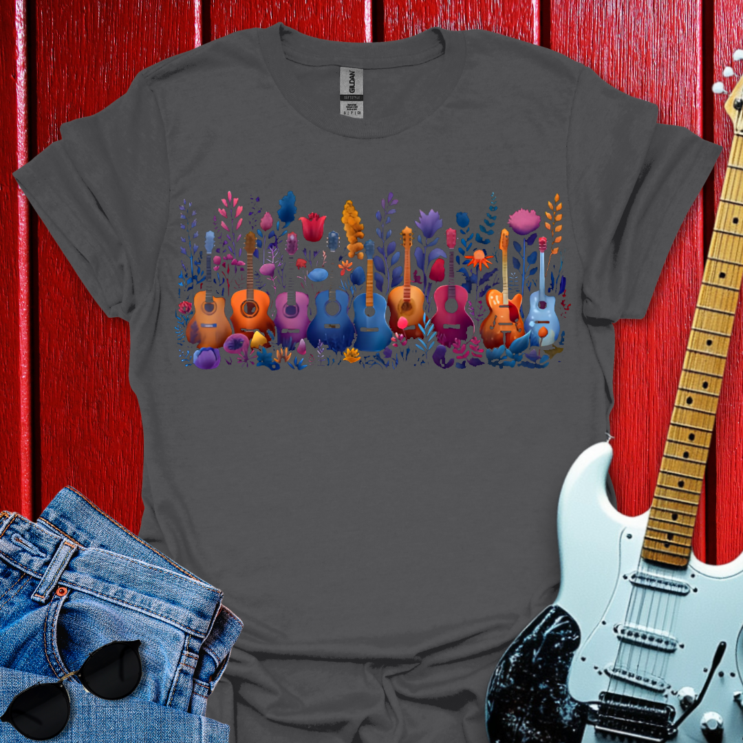 Floral Guitars T-shirt