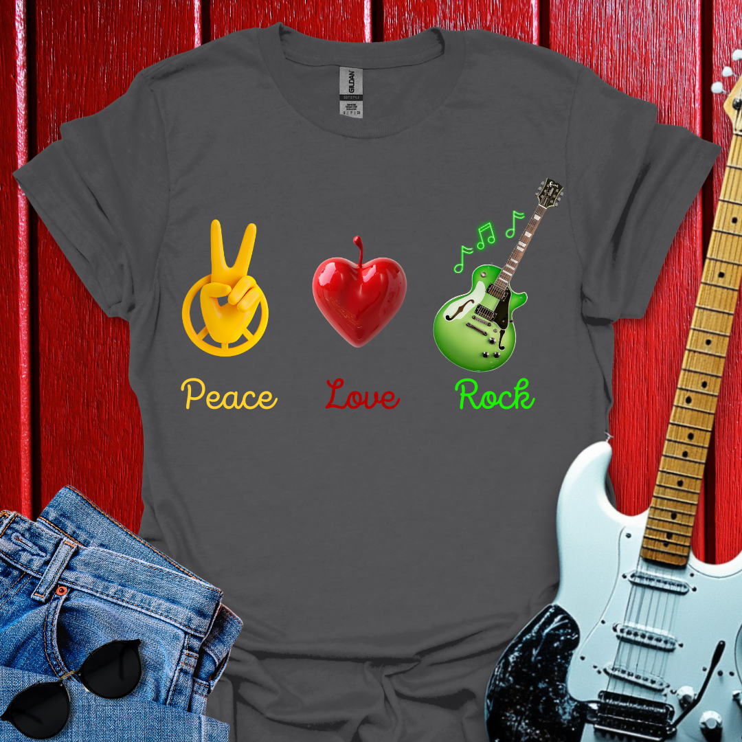 Peace, Love And Rock T-shirt