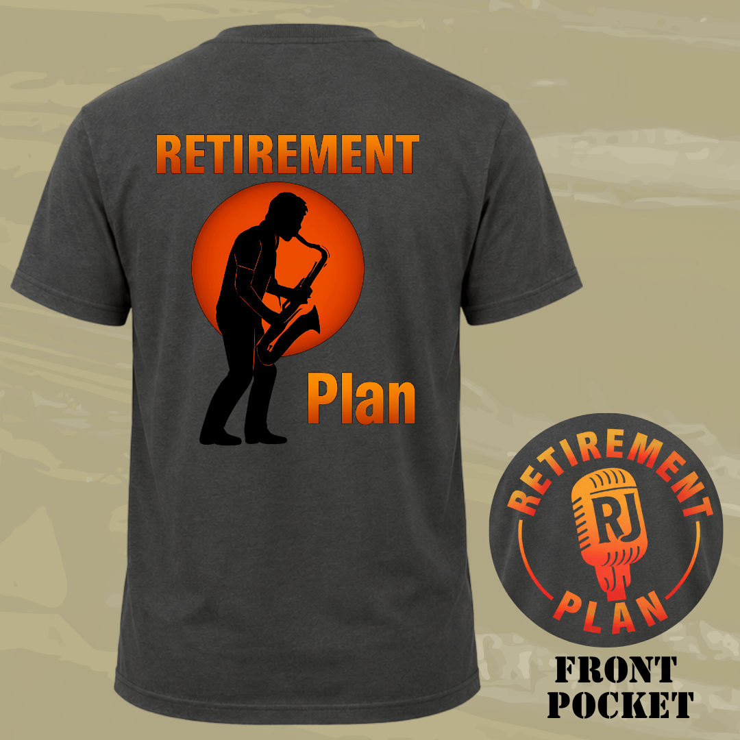 Retirement Saxophone Back T-shirt