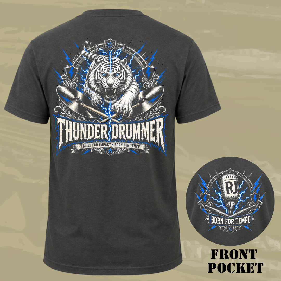 Thunder Drummer Back T-shirt