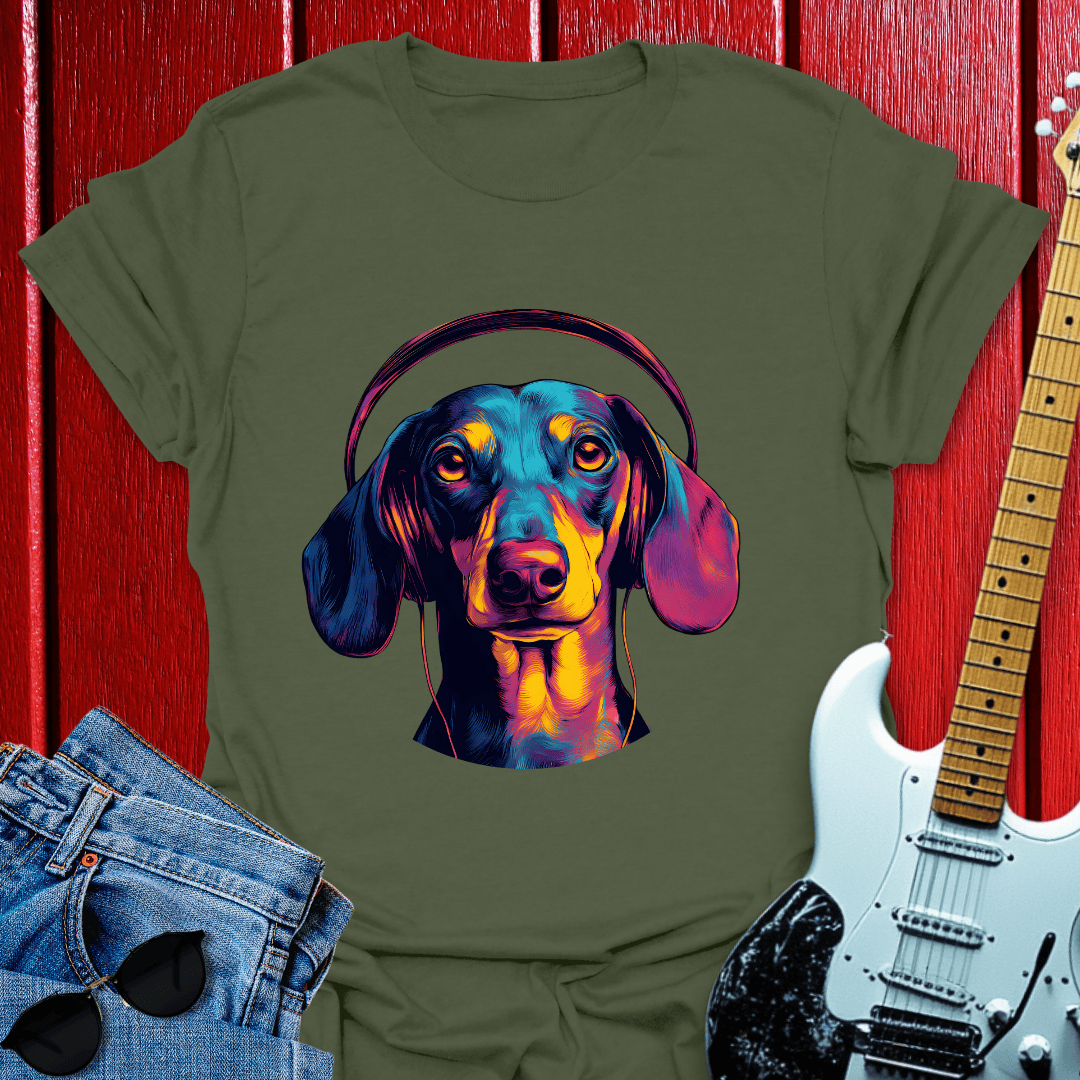Dachshund Tuned In T-shirt