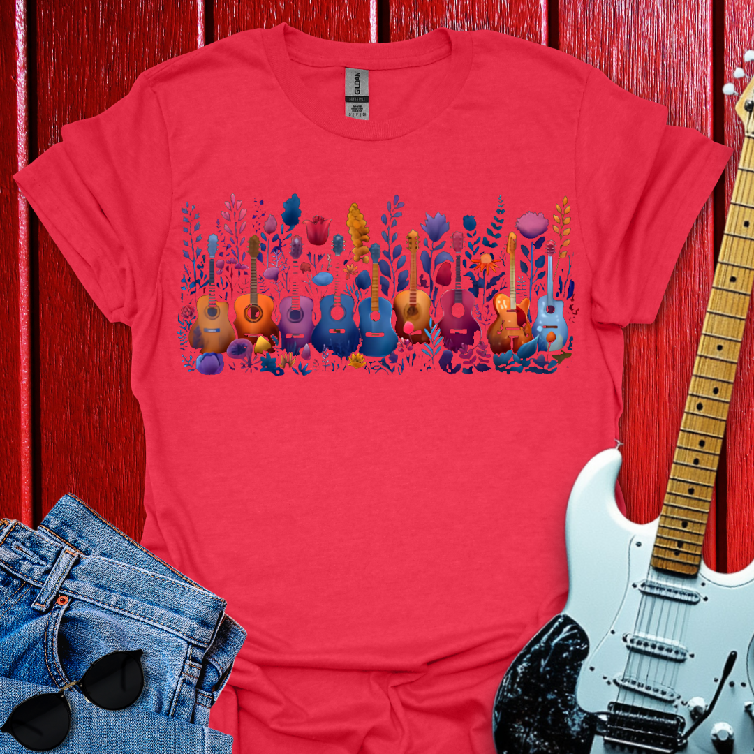 Floral Guitars T-shirt