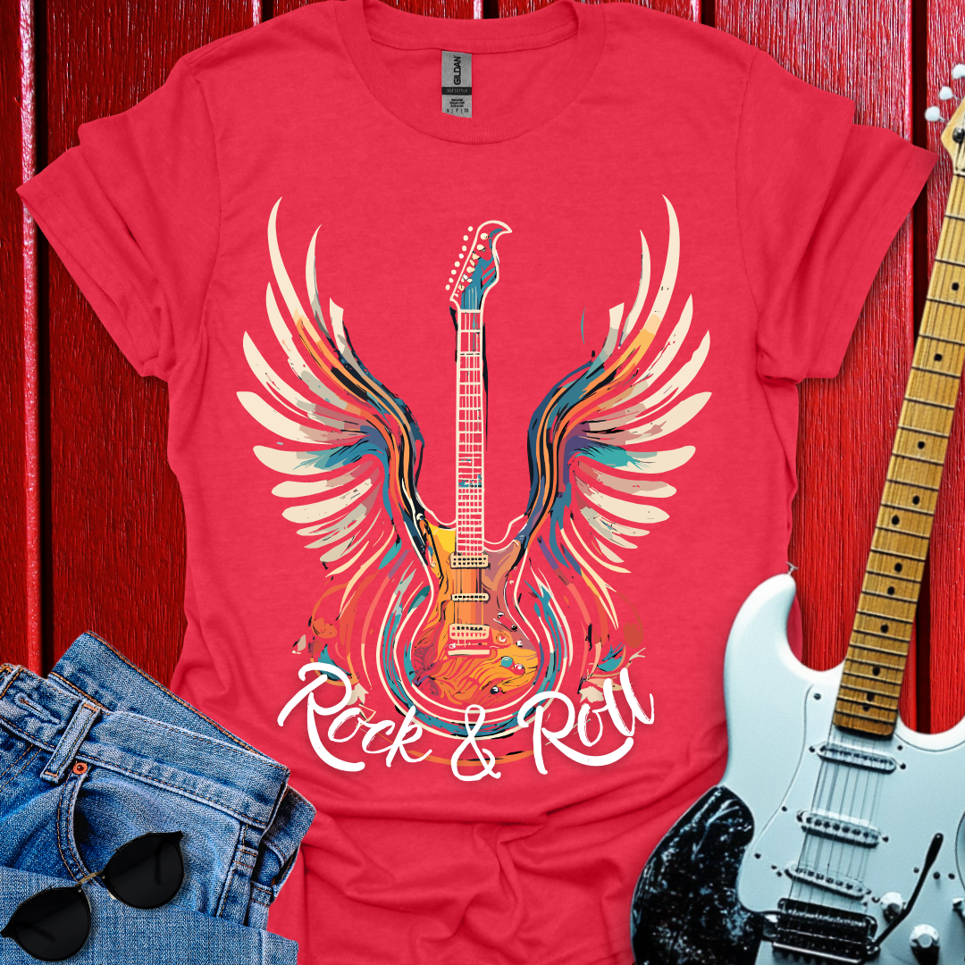 Acrylic Winged Guitar T-shirt