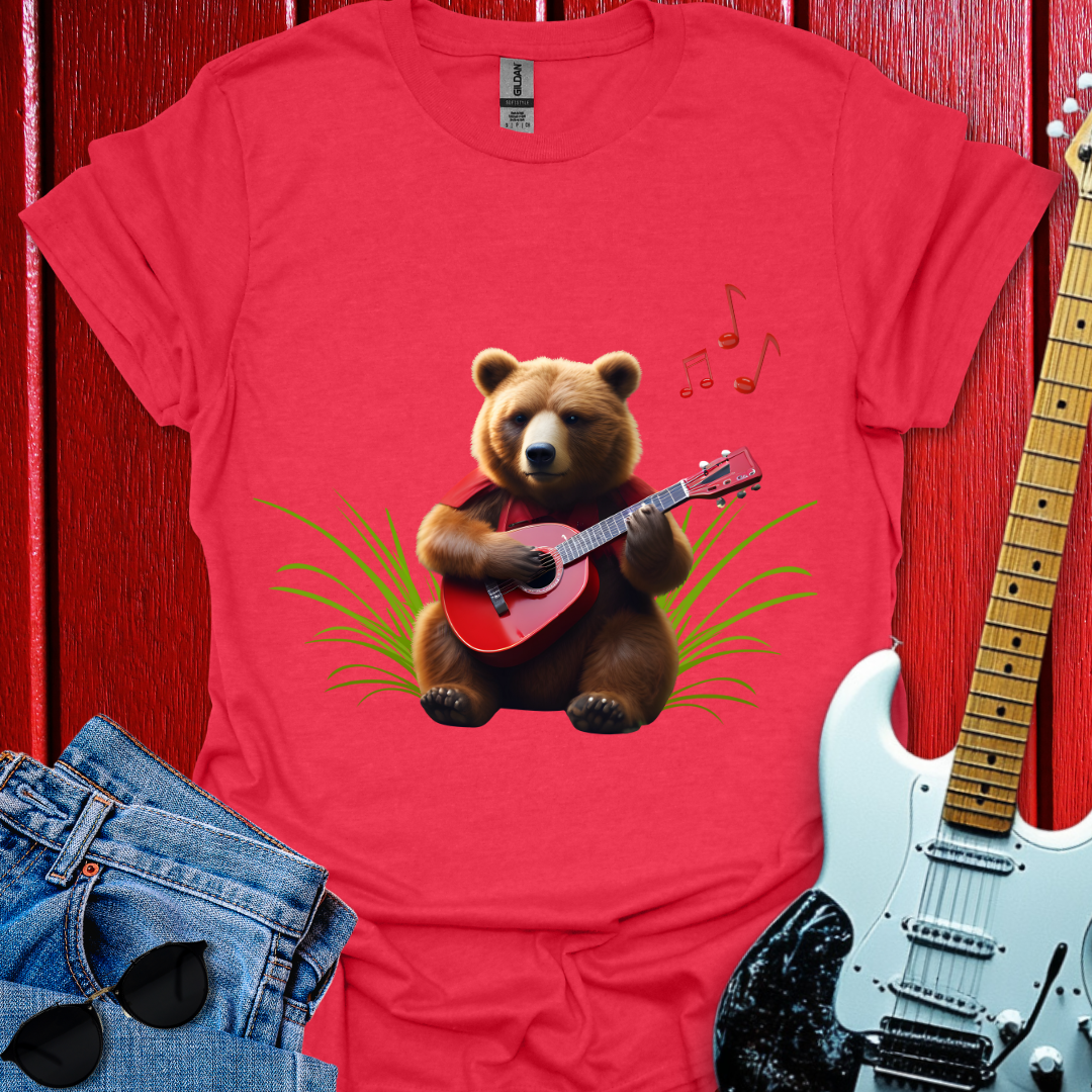 Brown Bear Plays Guitar T-shirt