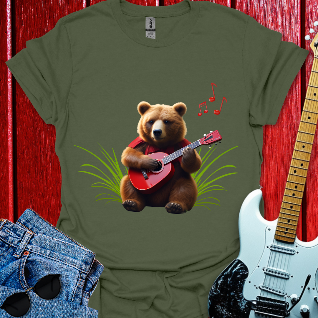 Brown Bear Plays Guitar T-shirt