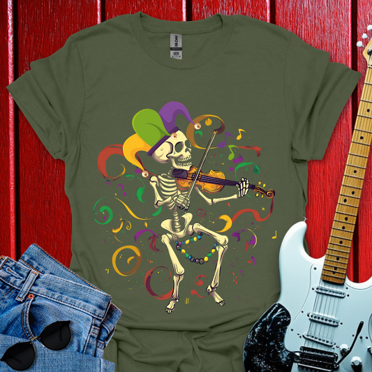 Mardi Gras Skeleton T-shirt