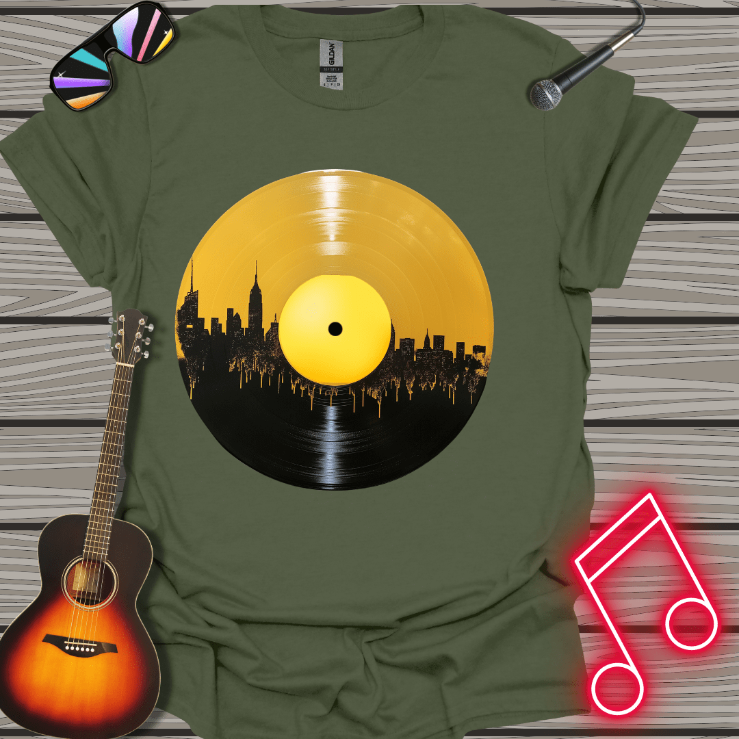 Yellow  City SkyLine  T-shirt