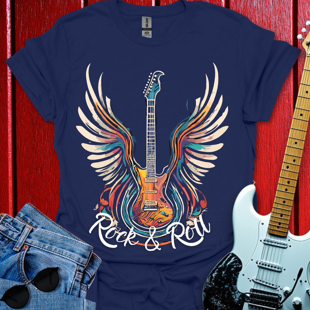 Acrylic Winged Guitar T-shirt