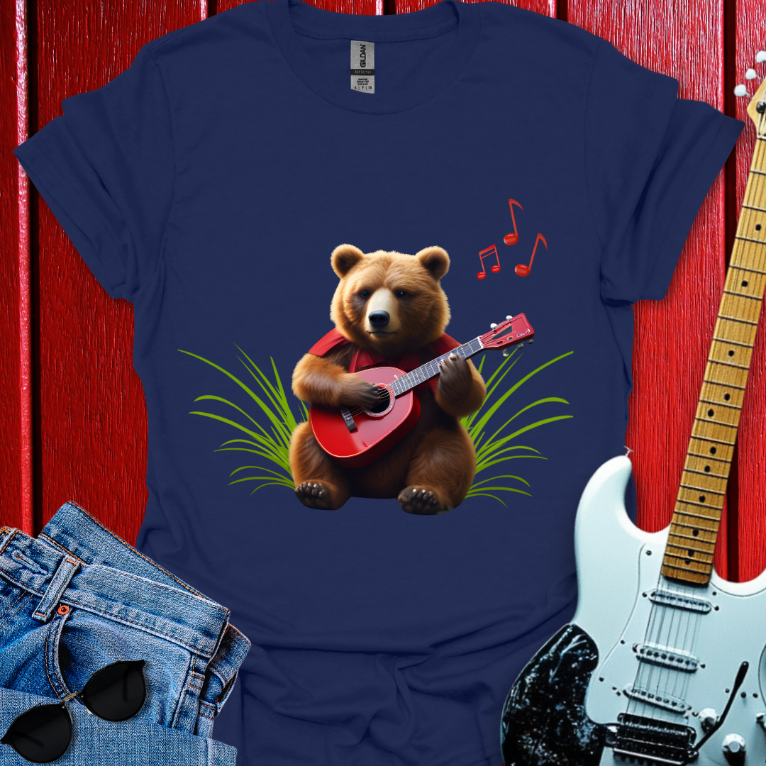 Brown Bear Plays Guitar T-shirt