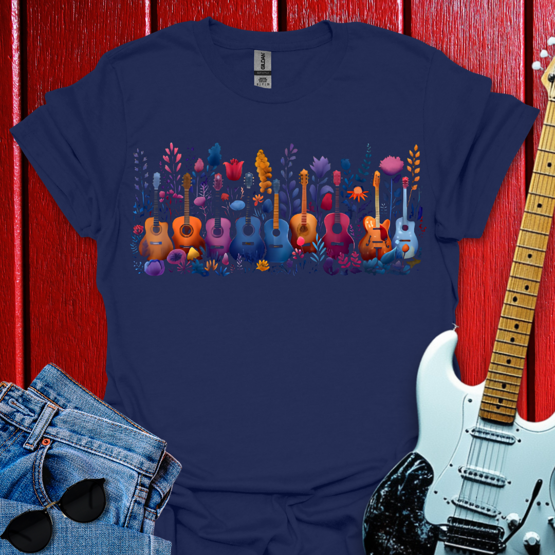 Floral Guitars T-shirt