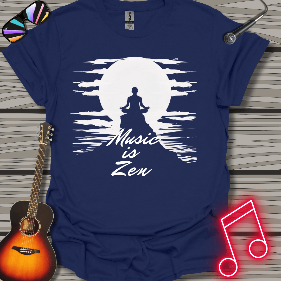 Monochrome Music Is Zen T-shirt