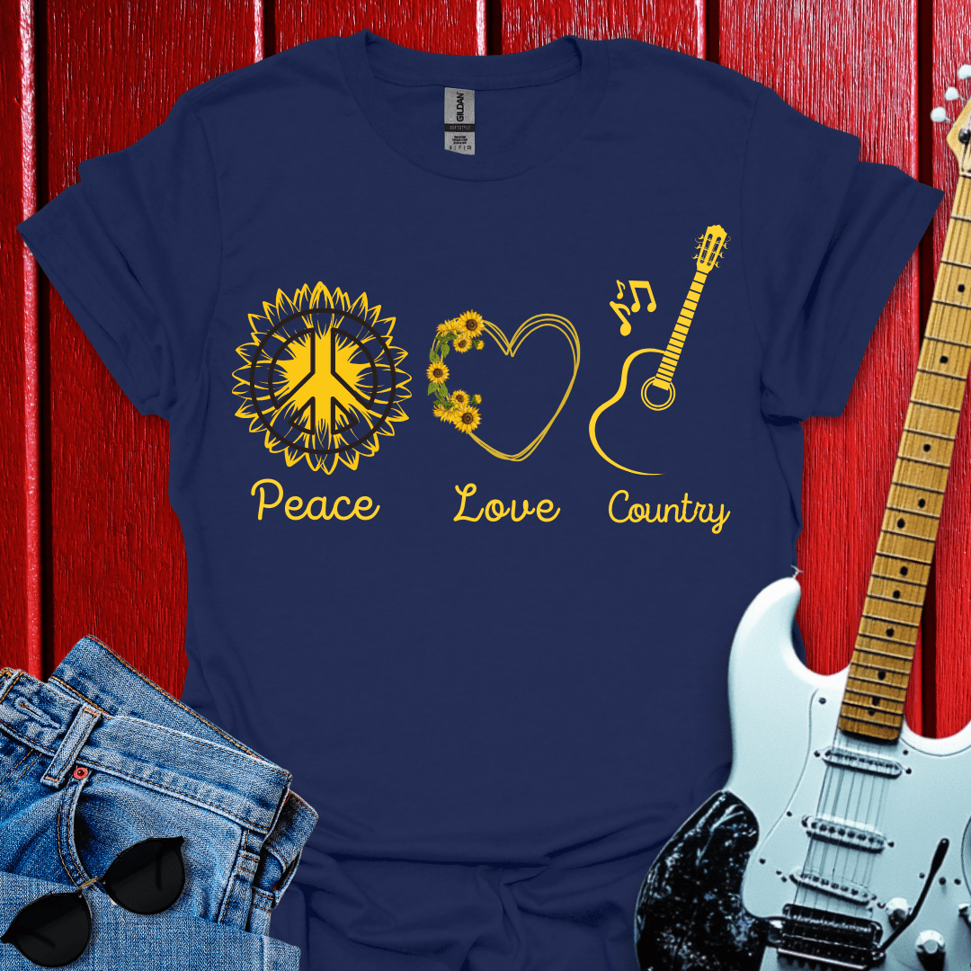 Peace, Love And Country T-shirt