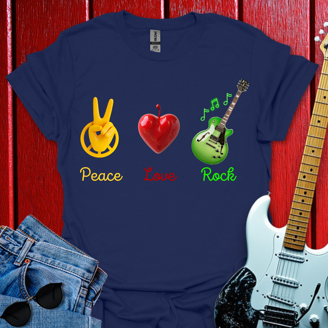 Peace, Love And Rock T-shirt