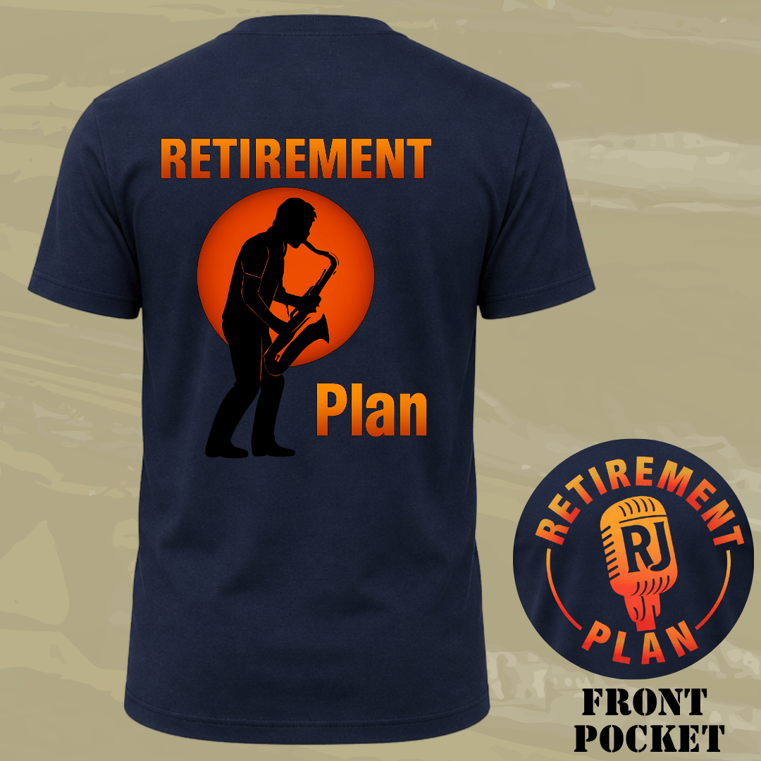 Retirement Saxophone Back T-shirt