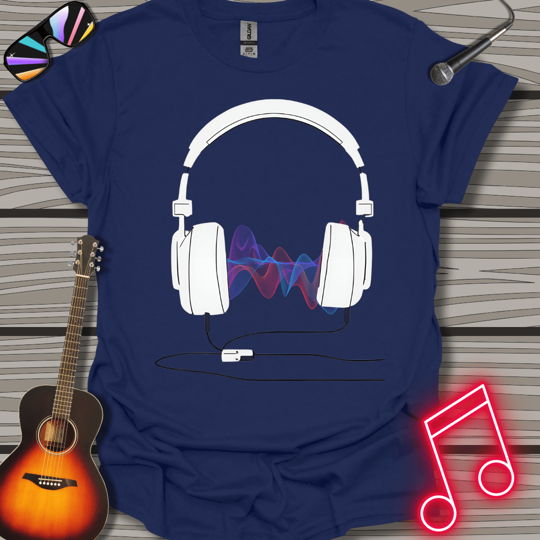 Sound Wave Headphones T-shirt