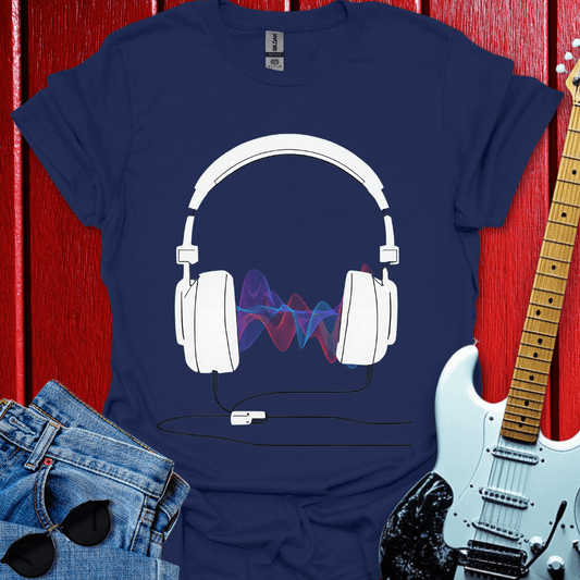 Sound Wave Headphones T-shirt