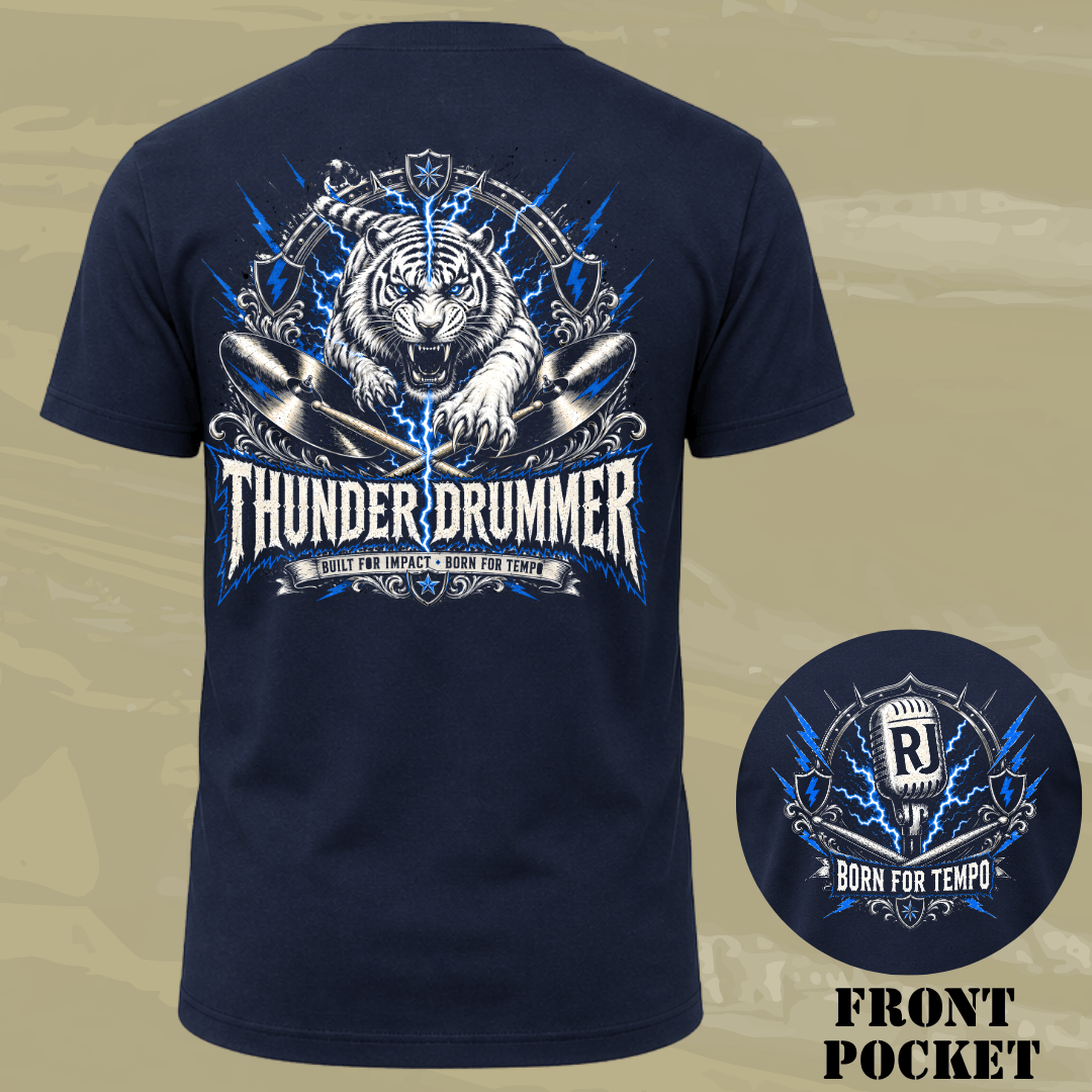 Thunder Drummer Back T-shirt