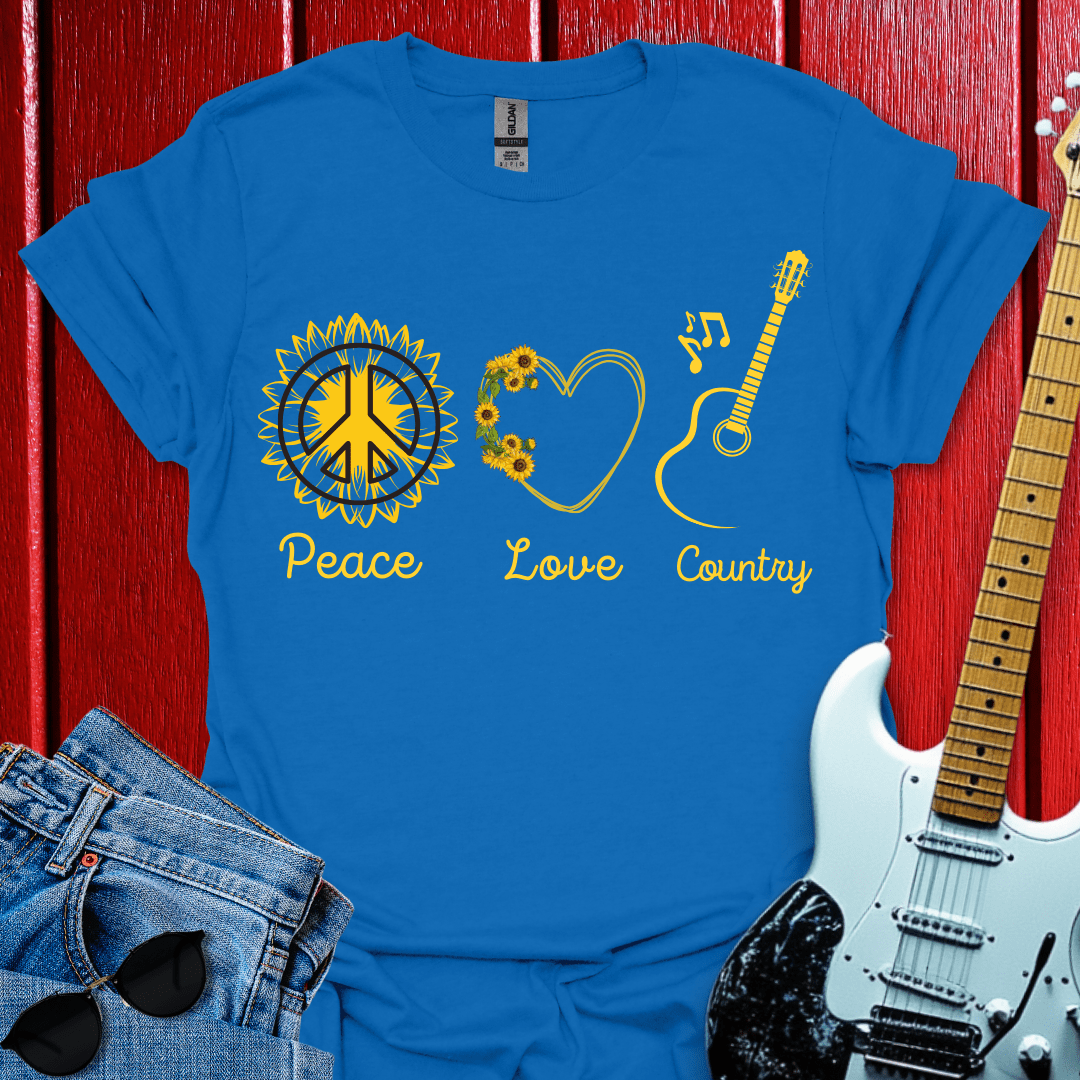 Peace, Love And Country T-shirt