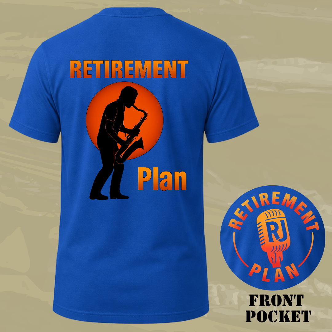 Retirement Saxophone Back T-shirt