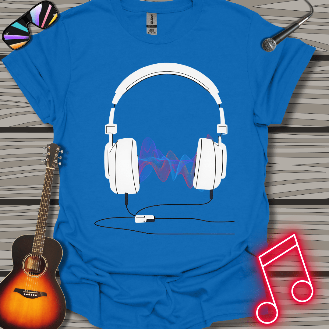 Sound Wave Headphones T-shirt