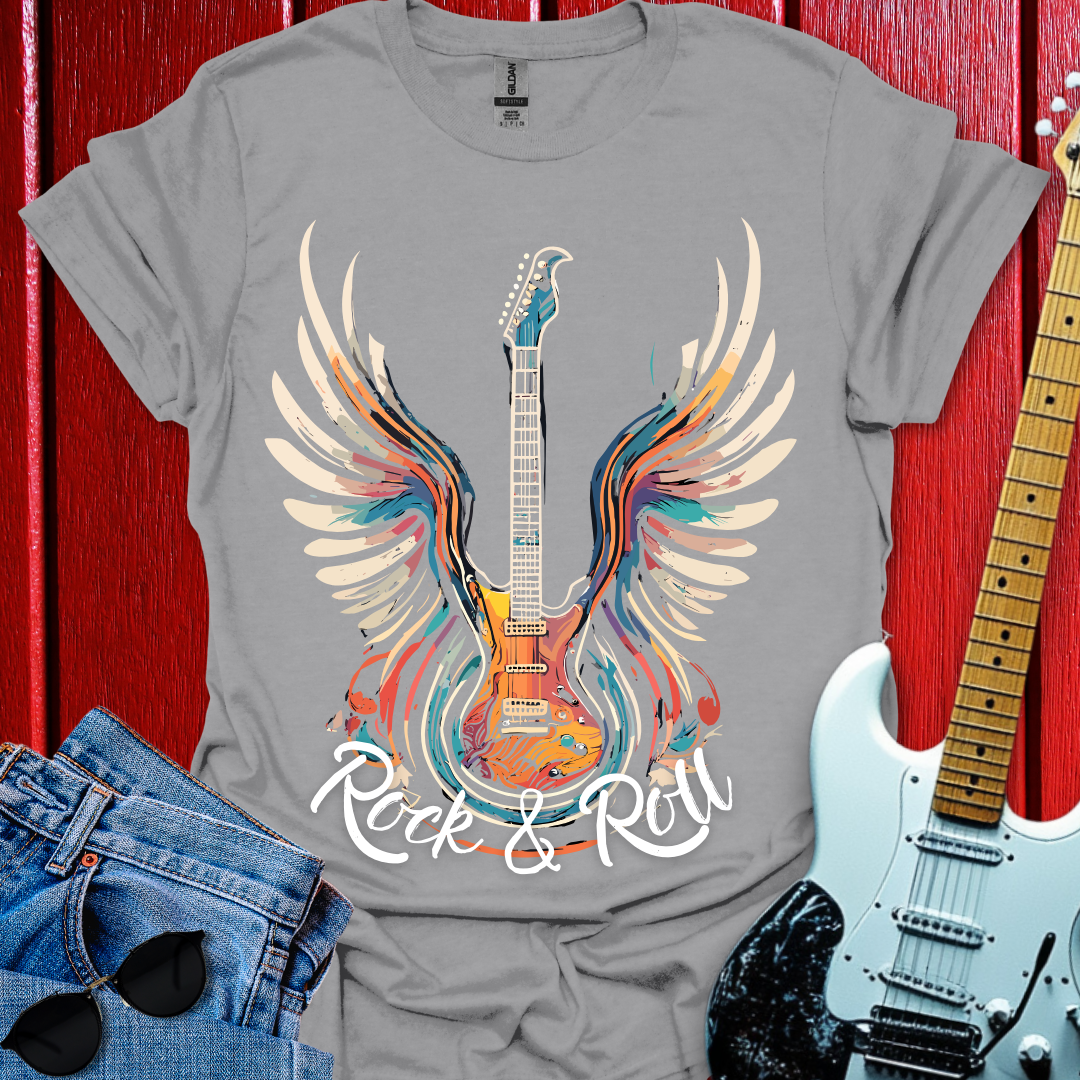 Acrylic Winged Guitar T-shirt