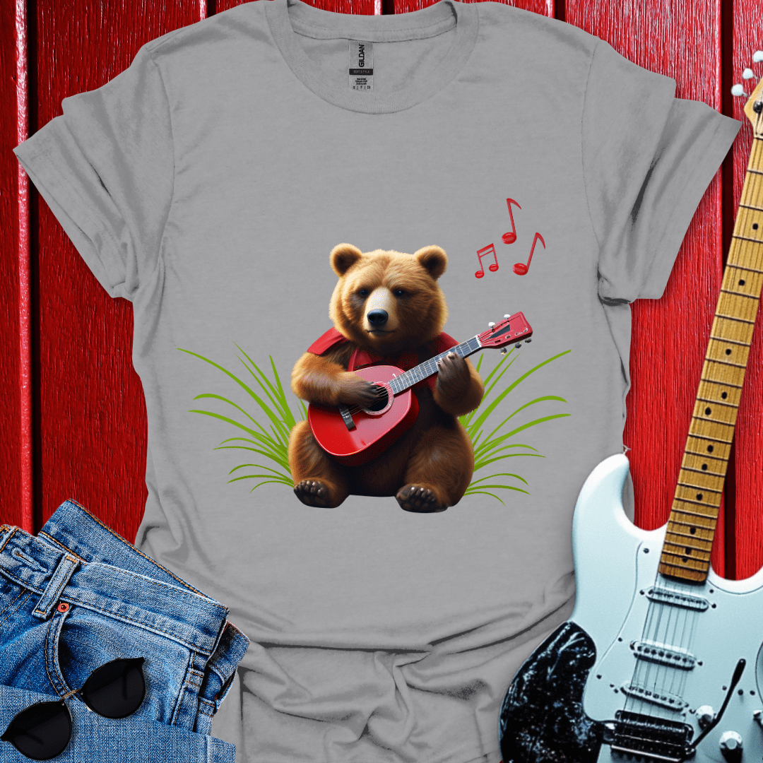 Brown Bear Plays Guitar T-shirt