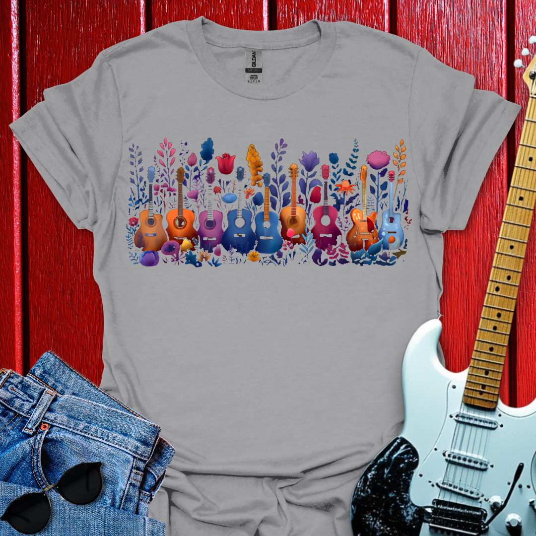 Floral Guitars T-shirt