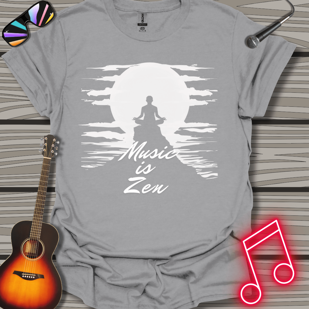 Monochrome Music Is Zen T-shirt