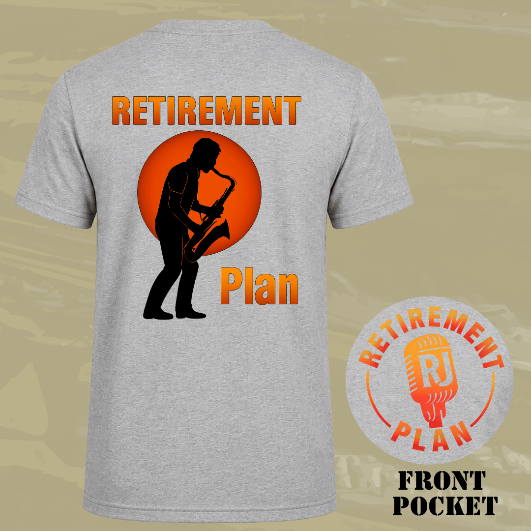 Retirement Saxophone Back T-shirt
