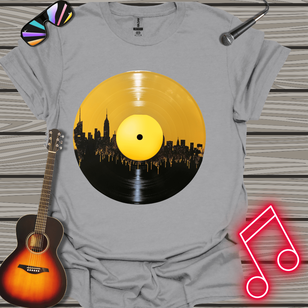 Yellow  City SkyLine  T-shirt