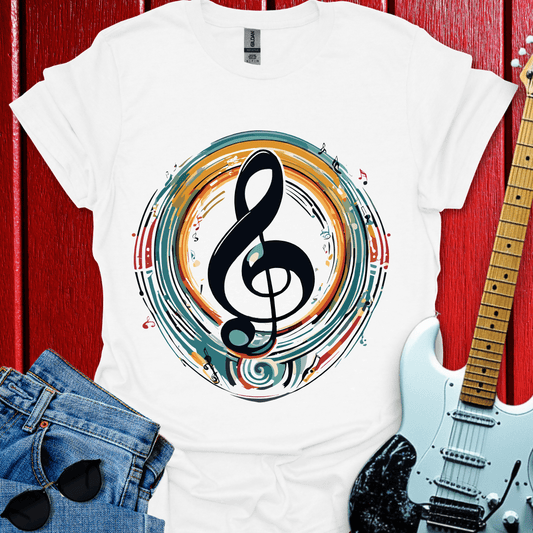 Acrylic Clef Note T-shirt