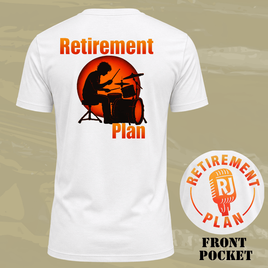 Retirement Drummer Back T-shirt