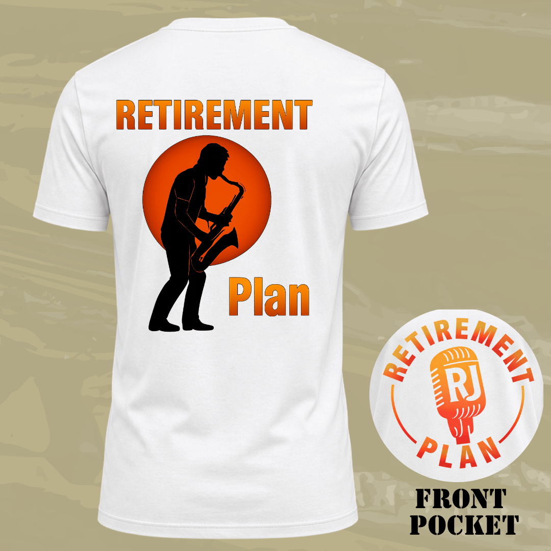 Retirement Saxophone Back T-shirt