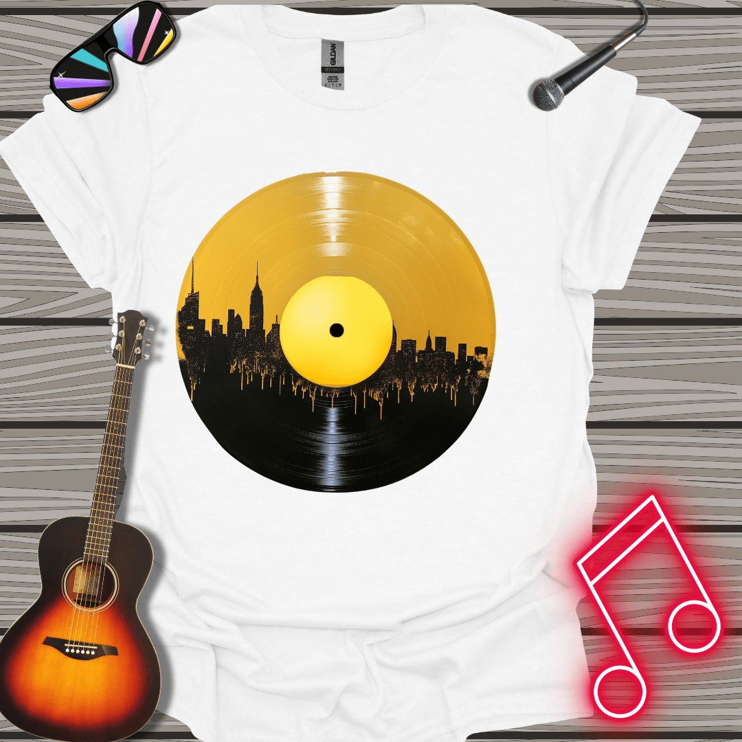 Yellow  City SkyLine  T-shirt