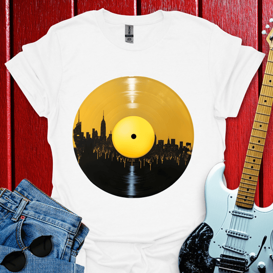 Yellow  City SkyLine  T-shirt